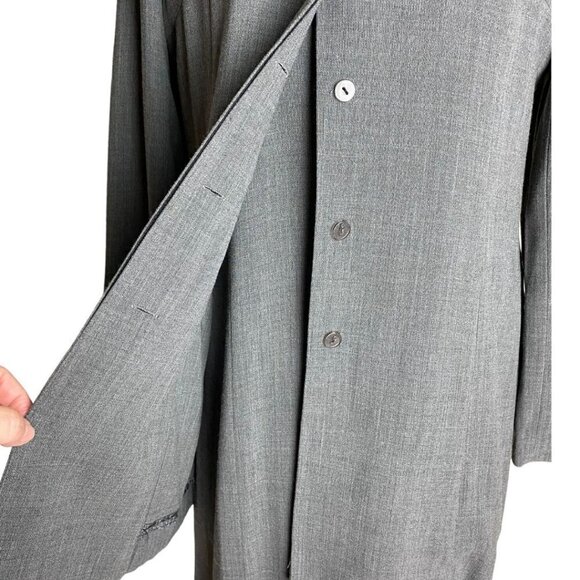 VINTAGE YEOHLEE New York Dress and Jacket Set 2-PC Wool-Blend Gray Womens Sz 10 - Picture 4 of 8
